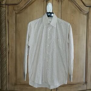 Alan Flusser Long Sleeve Paisley Striped Button Down Shirt Men's Small